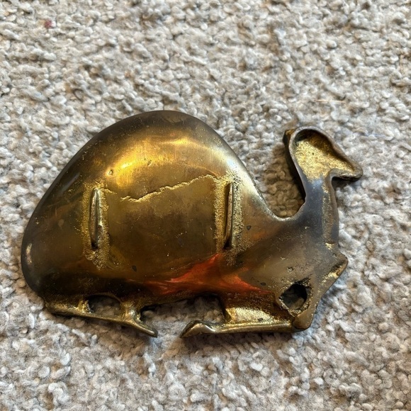 Vintage Solid Brass Camel Trinket Dish Sculpture Metal Turkish Ashtray Egyptian - Picture 4 of 4